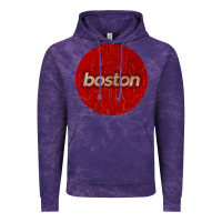 Cloud Purple boston   simple red circle vintage Vintage Hoodie - FloraArt