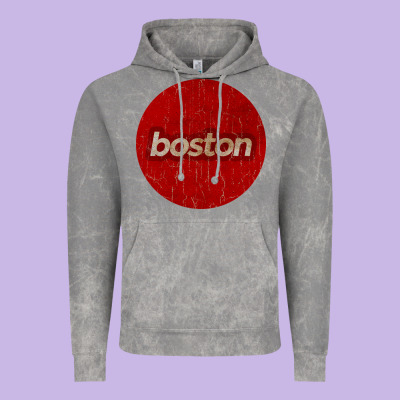 Boston   Simple Red Circle Vintage Vintage Hoodie Designed By Floraart