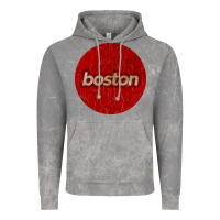 Cloud Rock boston   simple red circle vintage Vintage Hoodie - FloraArt