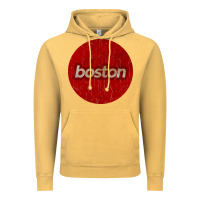 Vintage Mustard boston   simple red circle vintage Vintage Hoodie - FloraArt