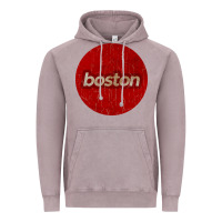 Vintage Zinc boston   simple red circle vintage Vintage Hoodie - FloraArt