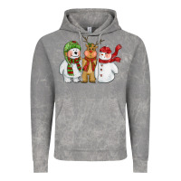 Cloud Rock christmas polar bear reindeer and snowman Vintage Hoodie - CowGirlArtShop