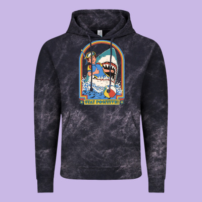 Stay Positive Classic Vintage Hoodie Designed By Floraart
