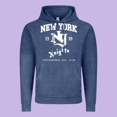 The Natural Ny New York Knights Baseball Vintage Hoodie Designed By Floraart