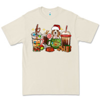 Bone Christmas coffee cups with Beagle Premium Tee - RanaPortraitStore