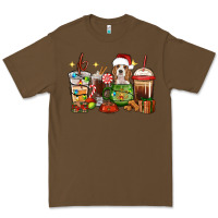Cacao Christmas coffee cups with Beagle Premium Tee - RanaPortraitStore
