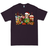 Plum Christmas coffee cups with Beagle Premium Tee - RanaPortraitStore