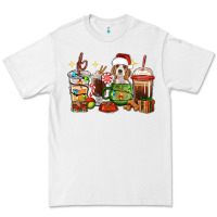 White Christmas coffee cups with Beagle Premium Tee - RanaPortraitStore