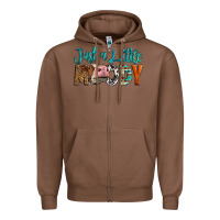 Chestnut Western Just A Little Moody Cow Zipper Hoodie - LillyAllenDesigns