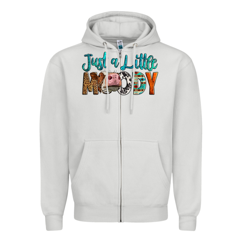 Western Just A Little Moody Cow Zipper Hoodie by LillyAllenDesigns | Teevron