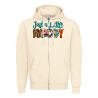 Sandshell Western Just A Little Moody Cow Zipper Hoodie - LillyAllenDesigns