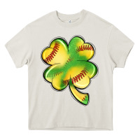 Cream st. patrick's day clover softball Heavy Core Tee - Artiststas