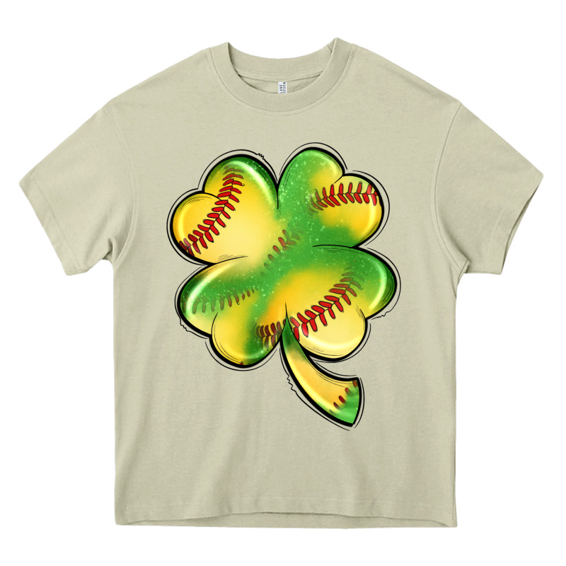 St. Patrick's Day Clover Softball Heavy Core Tee by Artiststas | Teevron