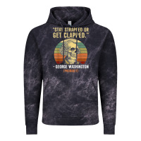 Cloud Black stay strapped or get clapped george washington Vintage Hoodie - FloraArt