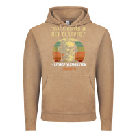 Vintage Coffee stay strapped or get clapped george washington Vintage Hoodie - FloraArt