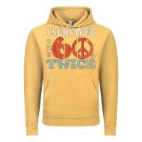 Vintage Mustard I Survived The Sixties 60s Twice Vintage Hoodie - FloraArt