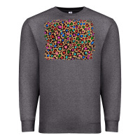 Charcoal Heather leopard with multiple color glitters Premium Sweatshirt - Artiststas