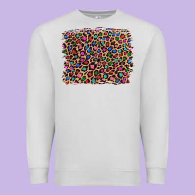 Leopard With Multiple Color Glitters Premium Sweatshirt Designed By Artiststas