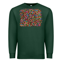 Sports Green leopard with multiple color glitters Premium Sweatshirt - Artiststas