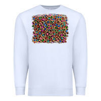 White leopard with multiple color glitters Premium Sweatshirt - Artiststas