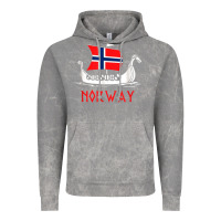 Cloud Rock boat norwegian flag norway viking ship norway Vintage Hoodie - FloraArt
