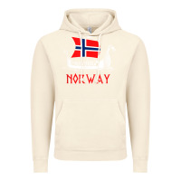 Vintage Artic boat norwegian flag norway viking ship norway Vintage Hoodie - FloraArt