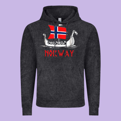 Boat Norwegian Flag Norway Viking Ship Norway Vintage Hoodie Designed By Floraart