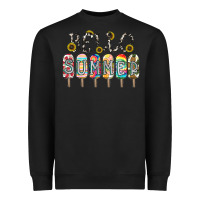 Black name vibrant summer greeting with popsicles Heavyweight Sweatshirt - CowhideDigitalArt