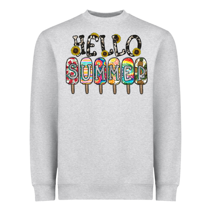 Name Vibrant Summer Greeting With Popsicles Heavyweight Sweatshirt by CowhideDigitalArt | Teevron