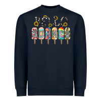 Navy name vibrant summer greeting with popsicles Heavyweight Sweatshirt - CowhideDigitalArt