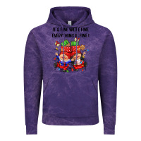 Cloud Purple its fine were fine everything is fine Vintage Hoodie - CowGirlArtShop