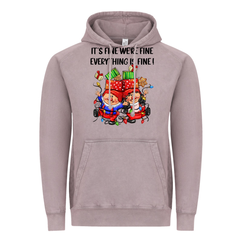 Its Fine Were Fine Everything Is Fine Vintage Hoodie by CowGirlArtShop | Teevron
