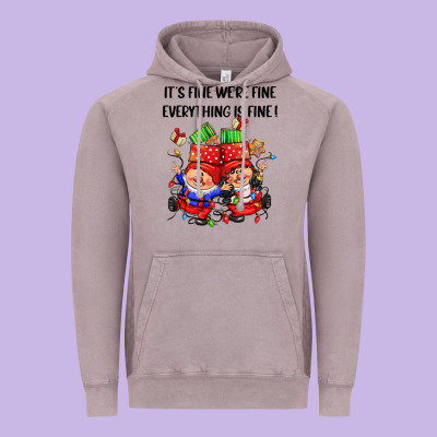 Its Fine Were Fine Everything Is Fine Vintage Hoodie Designed By Cowgirlartshop