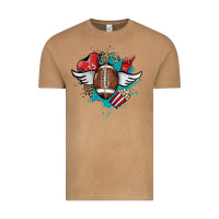 Vintage Camel Football ball leopard glitter Vintage Tee - HowdyJamesFarm