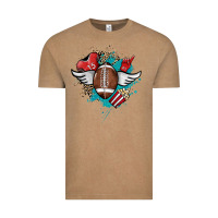 Football Ball Leopard Glitter Vintage Tee | Teevron