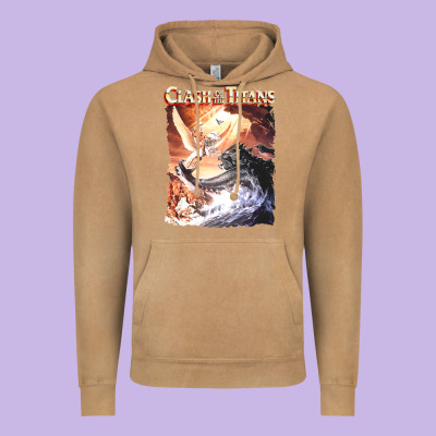 Clash Of The Titans (transparent) Vintage Hoodie Designed By Artmosaic