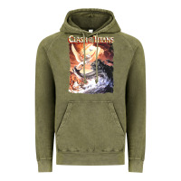 Vintage Olive Clash of the Titans (Transparent) Vintage Hoodie - ArtMosaic