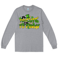 Heather Grey Too cute to pinch St. Patrick's Day Long Sleeve Tee - HowdyJamesFarm