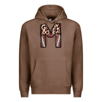 Chestnut name footballcow print letter m Premium Hoodie - CowhideDigitalArt