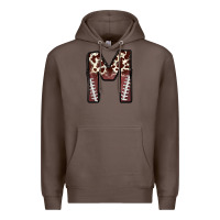 Coffee name footballcow print letter m Premium Hoodie - CowhideDigitalArt