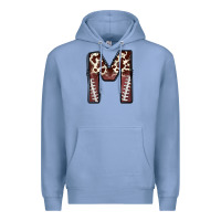 Colony Blue name footballcow print letter m Premium Hoodie - CowhideDigitalArt