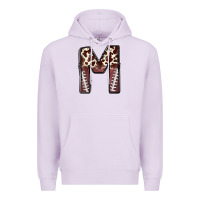 Name Footballcow Print Letter M Premium Hoodie | Teevron