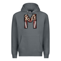 Rock name footballcow print letter m Premium Hoodie - CowhideDigitalArt