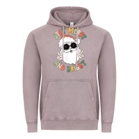 Vintage Zinc funny groovy stay merry and bright christmas santa claus t shirt Vintage Hoodie - ArtMosaic