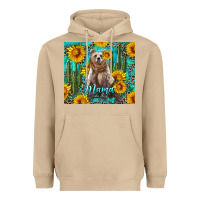 Mama Bear With Sunflowers And Cactus Heavyweight Hoodie | Teevron