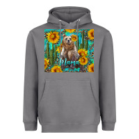 Storm mama bear with sunflowers and cactus Heavyweight Hoodie - Artiststas