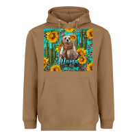 Toasted Coconut mama bear with sunflowers and cactus Heavyweight Hoodie - Artiststas