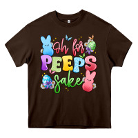 Chocolate Brown oh for peeps sake Heavy Core Tee - Artiststas
