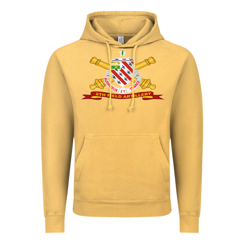 8th Field Artillery W Br   Ribbon 8th Field Artillery W Br Ribbon Vintage Hoodie by ArtMosaic | Teevron