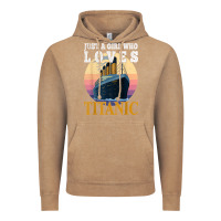Vintage Coffee ship just a girl who loves titanic boat titanic girls woman t shirt Vintage Hoodie - ArtMosaic